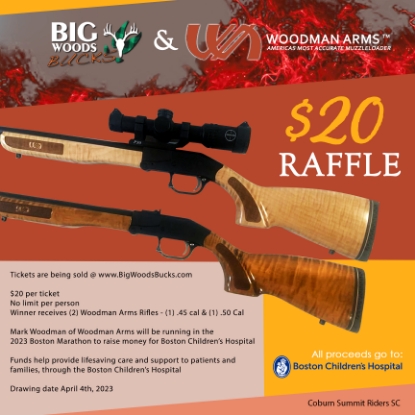 Picture of  BWB & Woodman Arms two (2) muzzleloader raffle to benefit Boston Children's Hospital
